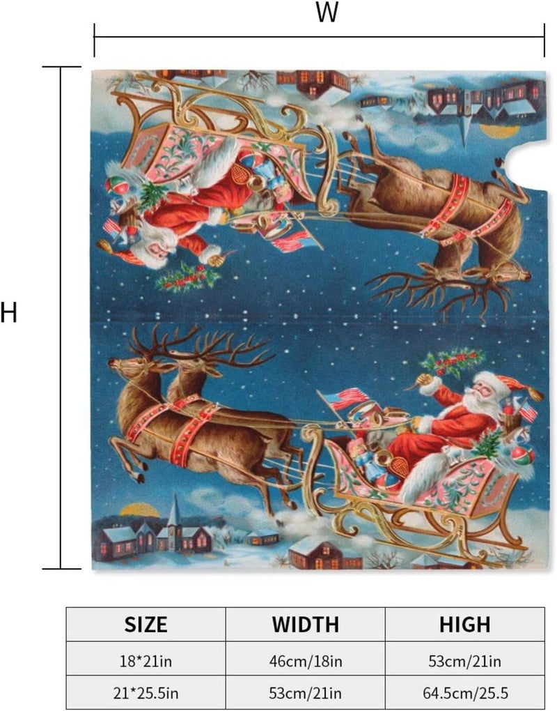 FATTTYCY Santa Claus Reindeer Sleigh Flying Mailbox Covers Magnetic Standard Size 18" X 21" Christmas Mailbox Cover Decorations Wrap - Image 5